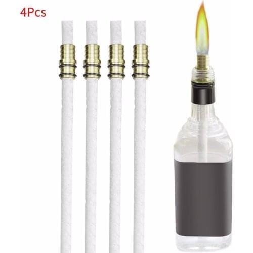 Kerosene Wicks Set Long Life Wicks Holder Torch Wine Bottle Oil Candle Cotton Wicks Brass Mount Oil Lamp Making Accessory #g3