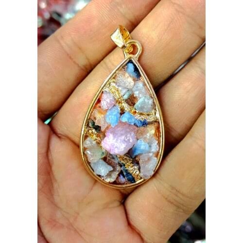 New Designed Natural Geode Agat e Drusy Cluster Pendant,Gold Drusy Pendant Jewelry Mixed Oval Pear Shape10pcs/lot