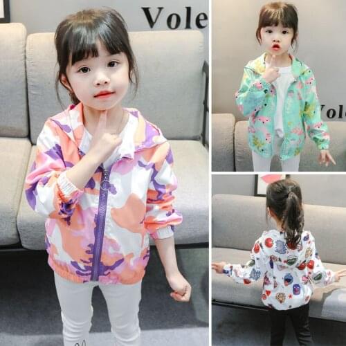 Baby girls coat 2-9 years old childrens outdoor jacket hooded trench Cartoon online celebrity outwear 3 colors baby clothes