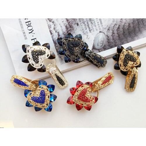 Love rhinestones beaded Buttons Luxury Mink Cashmere Wool Coat Luxury Leather Buckle Diamond Clothing hook Buttons s Sewing