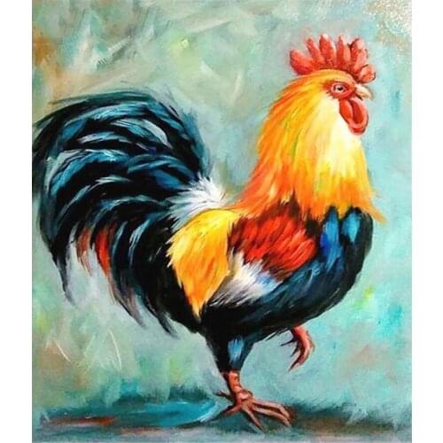 Cock Animal Oil Diamond Painting Round Full Drill Nouveaute DIY Mosaic Embroidery 5D Cross Stitch Home Decor Gifts