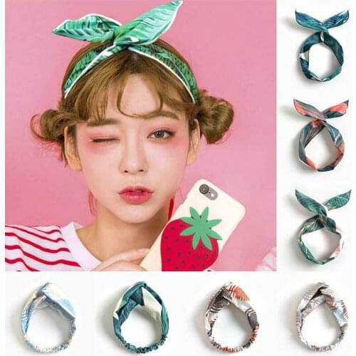 Q Bohemian Style Beach Headband Elastic Hair Band For Women Girls Hair Accessories Knotted Cross Head Wrap Bezel Turban