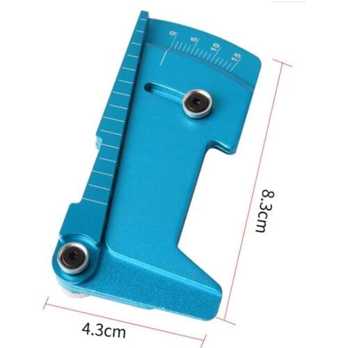 CNC Adjustable Ruler Adjusting RC car height & wheel Rim Camber Measure 15 degrees Alloy