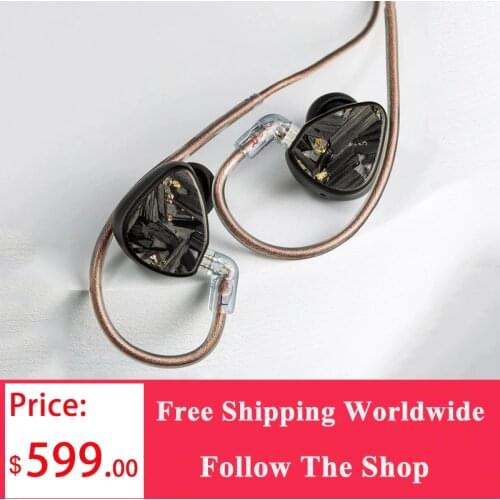 Shuoer EJ07M | 10mm dynamic electrostatic BA driver hybrid IEM headphones with OCC copper 4.4mm balanced 3.5mm single ended cabl