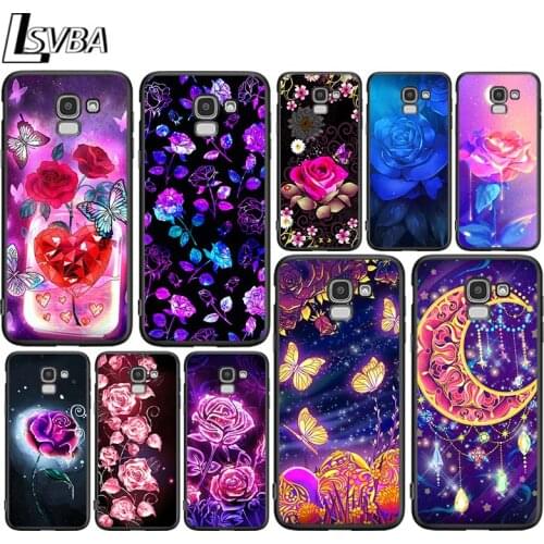 Moon Flower Butterfly for Samsung Galaxy J2 J3 J4 Core J5 J6 J7 J8 Prime duo Plus 2018 2017 2016 Silicone Phone Cover