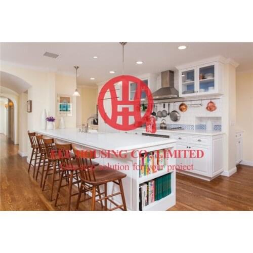 Modern elegant solid wood kitchen cabinet with excellent design and quality shipping by sea