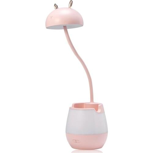 LED Table Lamp USB Chargable Night Light 5-gear Dimming Desk Light Eye Protection Learning Multi-Function Bracket Pen Holder