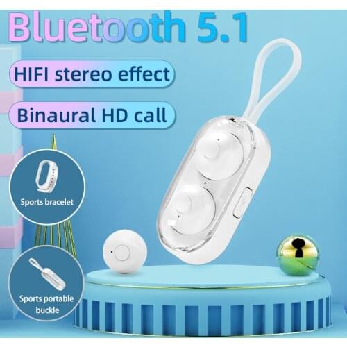 NBX2 in 1 Smart Bracelet Wireless Bluetooth Headset Combo Music Wristband Earphone Mini Sport Waterproof earpiece WithMicrophone