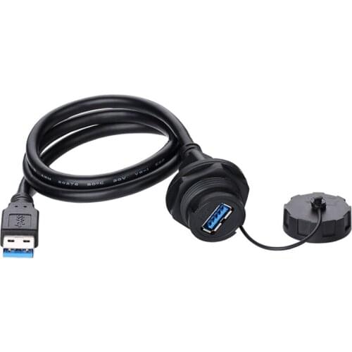 USB 3.0 Water Proof Connector IP67 IP 67 Waterproof USB3.0 Socket Cable 1m 1.5m Male to Female Extension cord cables