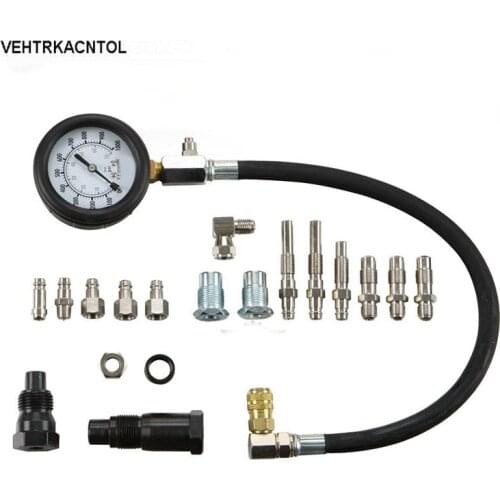 VEHTRKACNTOL Diesel Engine Truck Car Cylinder Pressure Gauge Cylinder Pressure Meter Leak Tester Full Set