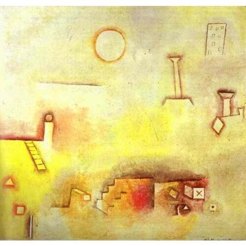 High quality Oil painting Canvas Reproductions Reconstructing (1926) by Paul Klee Painting hand painted