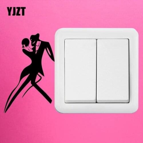 YJZT Tango Blues Dance BLACK Wall Sticker Home Bedroom Switch Decal 8SS-2701