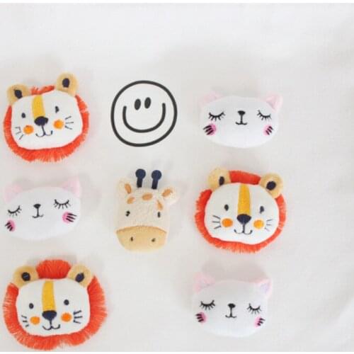 2021 cartoon plush doll cute lion cat giraffe brooch accessories hat clothes socks headdress accessories