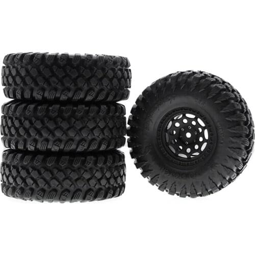 4PCS 2.2 Inch Beadlock Wheel Tire for 1/10 RC Rock Crawler Axial Traxxas TRX4 SCX10 RR10 AX10 Wraith 90048 90018 KM2