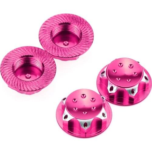 4PCS Wheel Hub Cover Nut Anti-dust Cover 17mm Hex Nut Adapter for Traxxas Hobao Team-C Losi HSP Redcat 1/8 RC Model Car