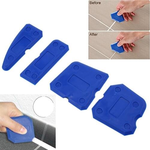 4pcs Silicone Glass Door Scraper Window Spatula Removal Tool Kit Finishing Gel Squeegees Angle Corner Spreader Spatula