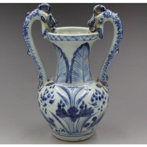 #9 Antique YuanDynasty porcelain vase, Blue Duck pond bottle,hand painted crafts,Decoration,collection & adornment,Free shipping