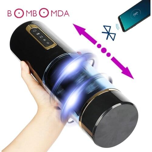 Automatic Piston Telescopic Rotation Oral Blowjob Sucking Male Masturbator for Men Intelligent Voice Sex Machine Adult Sex Toys