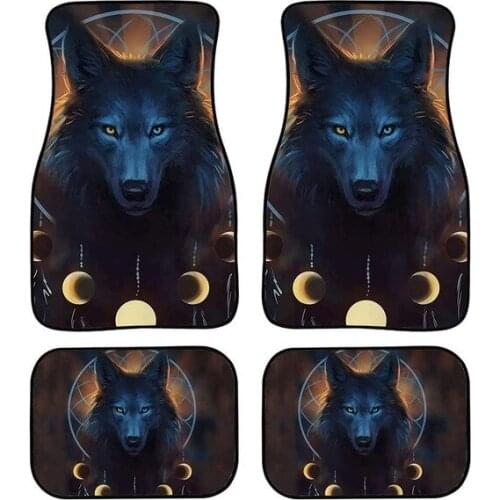 Aimaao Car Floor Mats Grey Wolf Printing Fit Suv Cars For Fiat 500 Mercedes W203 Housse Voiture Peugeot Partner Nissan VW