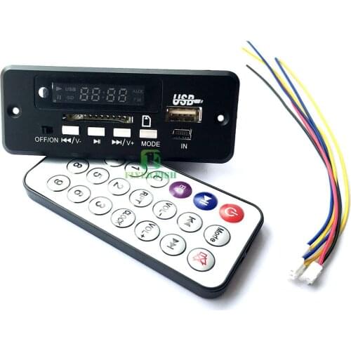 Bluetooth Call Hands Free MP3 WMA 3W+3W Decode board FM Clock MP3 Player AUX USB DC3.7-5V BT Module BTL Amplifier DIY Car KIT