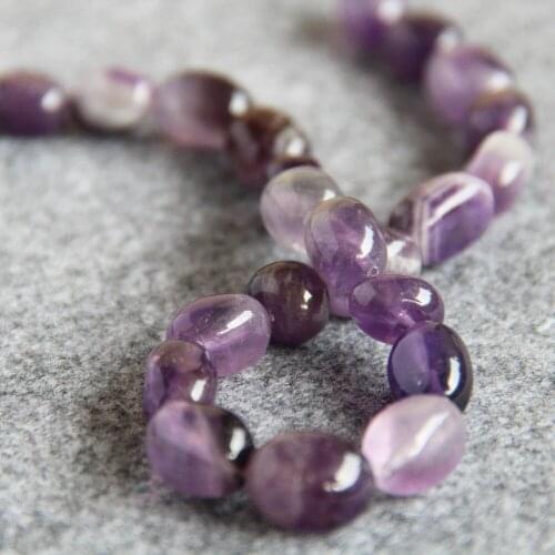 For Necklace&Bracelet 10*12mm Multicolor Purple Natural Crystal Beads Round DIY Loose Stone Accessory Parts Girl Jewelry Making