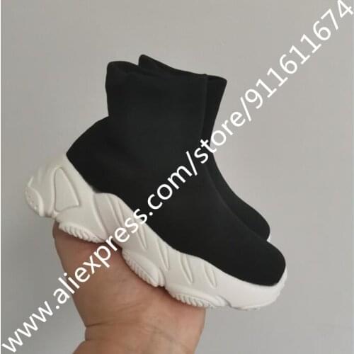 Children Breathable Sock boots baby boy shoes Running Shoe Fashion Kid Shoes Non-slip Sports Sneakers Girls boots for kids botas