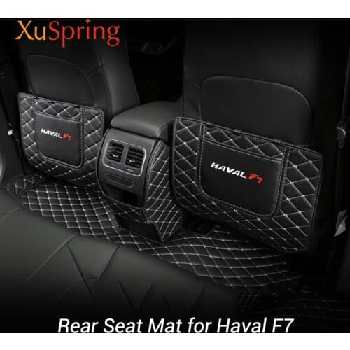For Haval F7 2019 2020 Rear Seat Front Anti-kick Protective Mat Pad Case Cover Stickers Dust-proof Car Styling