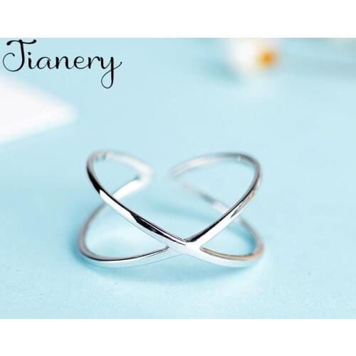 JIANERY Bohemian Silver Color Cross Rings For Women Men Engagement Rings Girls Party Gifts Anillos 2019