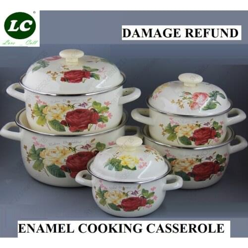 Free Shipping 10pcs Enamel Cooking Pots Set Casserole Stew Pot Soup pot Milk Pot 16/18/20/22/24cm Selection