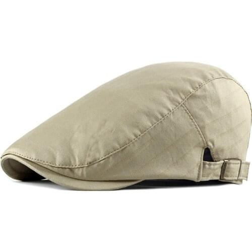 Cotton Spring Summer Fashion Joker Solid Color Newsboy Caps Flat Peaked Cap Men and Women Painter Beret Hats 127