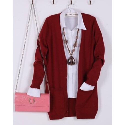 Korean Knitted Long Cardigan Cashmere Sweater Women 2021 autumn winter robe pull femme hiver Jacket casual Sweaters coat