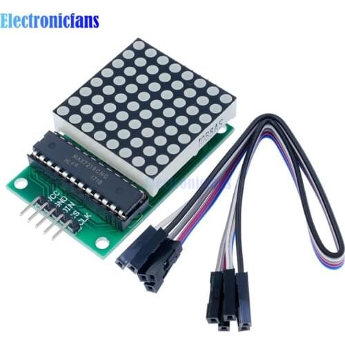 MAX7219 Dot Led Matrix Module Led Matrix Controller MCU Control LED Display Module 8 * 8 For Arduino 5V Interface Module DIY KIT