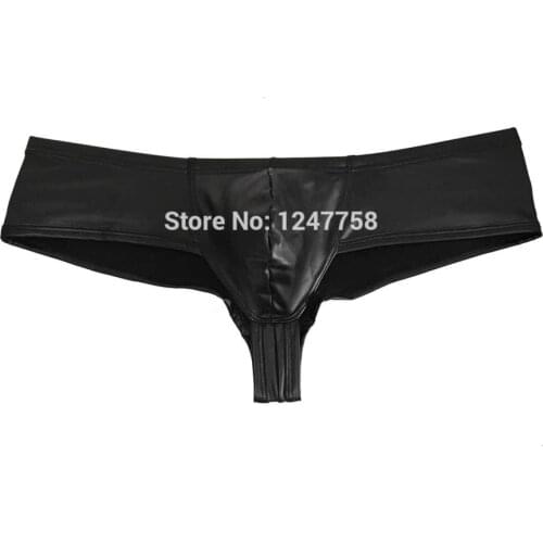 Men Pants Mini Boxers Underwear Mens Super Soft & Smooth Boxers looks like leather Bikini