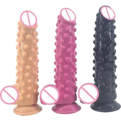 Sex Huge Dildo Soft Silicone Odorless Dildos Realistic Penis Dildo with Suction Cup Raised Point Masturbation Sex Toys for Women