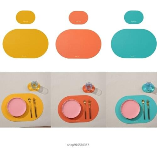 Oval Outdoor Picnic Placemat Mug Coasters Non-Slip Insulated Bowl Mat Tea Coffee Bar Cup Table Pad Drink Coasters Desk Wholesale