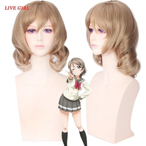 LIVA GIRL NEW High quality You Watanabe Cosplay Wig Love Live! Sunshine!! Costume Play Wigs Halloween Costumes Hair