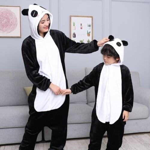 Panda Onesies Unisex Winter Cute Totoro Unicorn Onesies Women Nightwear Pyjamas Anime Costumes Adults Flannel Sleepwear Pajamas