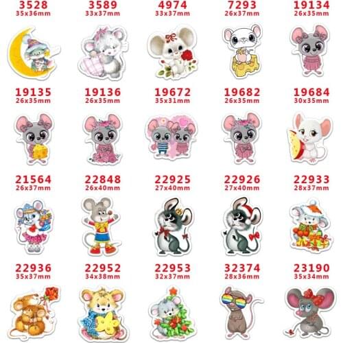 10 pcs Animal Resin Flatback for Hair Bows Planar Resin Crafts Custom Resin for DIY Phone Decorations PR3528