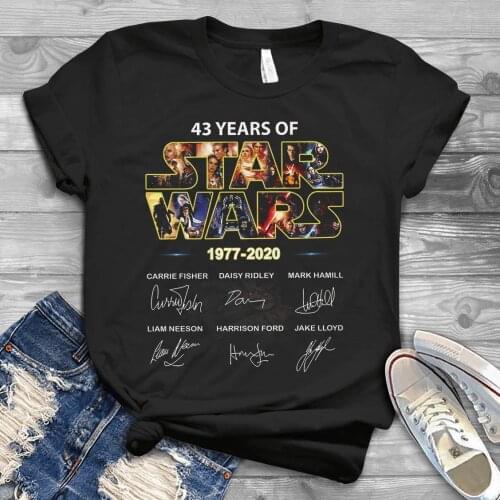 43 Years Of Star 1977-2020 Signature Handmade Wars Shirt