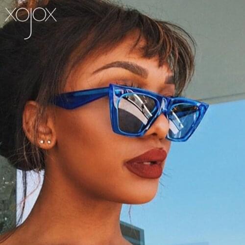XojoX Retro Sunglasses Vintage Cat-Eye Women Visor Eyeglasses Oversizes Decorative Men Shades Eyewear Fashion Sun Glasses