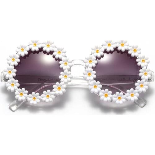 Classic Daisy Round Sunglasses Classy Women/Men Mirror Sun Glasses UV400 High Quality Strong UV Blocking Summer Glasses