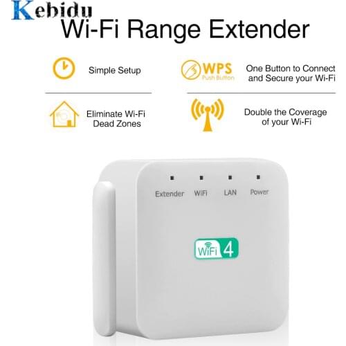 Kebidu 300Mbps WiFi Repeater Amplifier WiFi Extender Network Amplifier Repeater Extender WIFI Ap Wps Router WIFI Signal Boosters