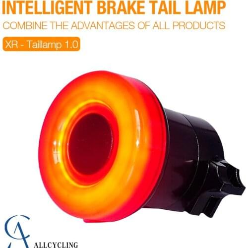 Bicycle Rear Light Smart Brake Sensing Tail Light USB Rechargeable Waterproof Cycling Taillight Long Endurance Bike Warninglight