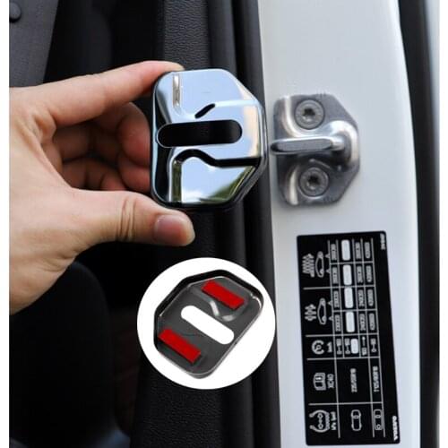 Car Door Lock Protective Cover for Volvo XC60/S90/V40/V90 Car Door Lock Buckle Stainless Steel Protective Decorative Cover