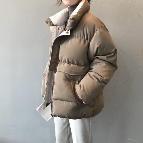 2020 Women Thick Winter Coat Stand Collar Women Jacket Coat Oversize Loose Coat Outerwear Female Casaco Feminino Parkas