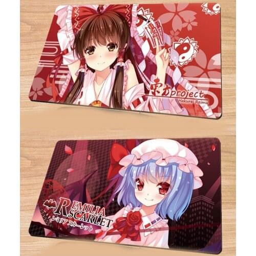 1pcs Anime Cartoon TouHou Project Hakurei Reimu Printed Mouse Keyboard Pad Gaming Mat Cosplay Prop Decor Boy Girl Christmas Gift