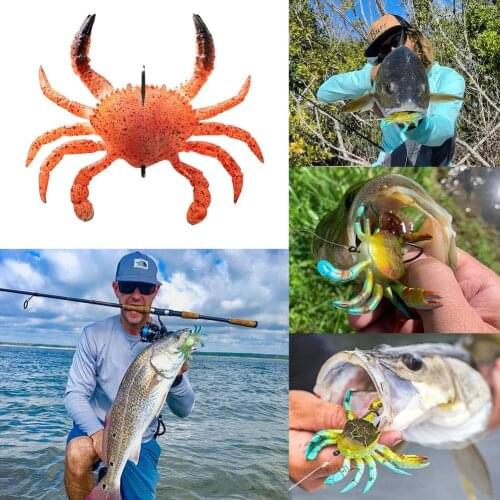 1pcs Durable Crab Lures Crab Hook Bait 40g Artificial Baits Fishing Lures Fishing Tackle 10x5cm Fishing Tools Accessories