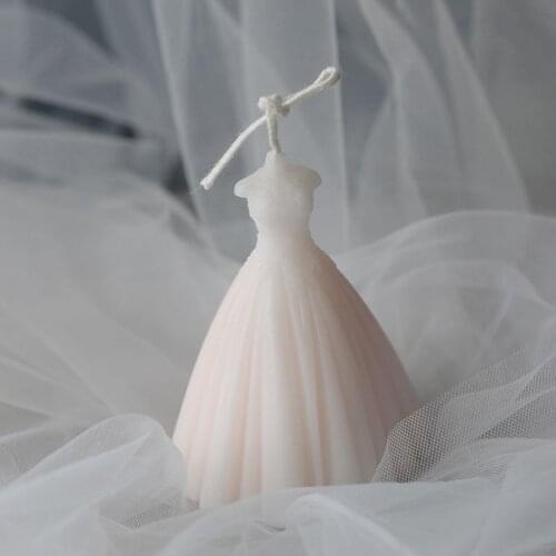 3D Princess Dress Skirt Silicone Chocolate Fondant Candy Mould Christmas Wedding Dress Resin Mold Cake Baking Tools