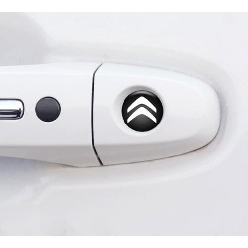 For Citroen C2 C3 C4 C5 ZX Quatre Saxo Xsara Jimny 1.6 4Pcs Car Goods Car Door Keyhole Decorative Protection Label Accessories