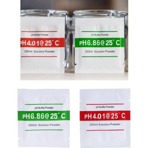 4 Pcs PH Buffer Solution Powder Set PH for Test Meter Measure Calibration 4.01 6.86 Precise and Easy PH Calibration